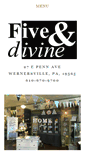 Mobile Screenshot of fiveanddivine.com