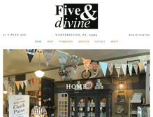 Tablet Screenshot of fiveanddivine.com